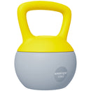 SPORTNOW Kettlebell w/ Soft Body and Non-Slip Handle, Yellow and Grey