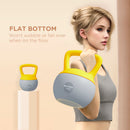 SPORTNOW Kettlebell w/ Soft Body and Non-Slip Handle, Yellow and Grey