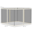 Outsunny 302 x 207cm Universal Replacement Gazebo Mesh Netting Screen Walls