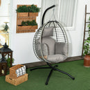 Outsunny Hanging Swing Chair w/ Thick Cushion, Hanging Chair