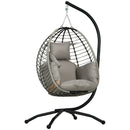 Outsunny Hanging Swing Chair w/ Thick Cushion, Hanging Chair