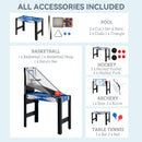 SPORTNOW 5 in 1 Multi Games Table Combo Sports Game Table for Kids, Blue