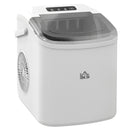 HOMCOM Ice Maker w/ Ice Basket 12Kg in 24 Hrs 9 Cubes Ready in 6-12Mins White