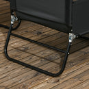 Outsunny Folding Sun Loungers Set of 2 with Adjustable Backrest