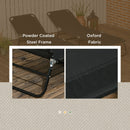 Outsunny Folding Sun Loungers Set of 2 with Adjustable Backrest