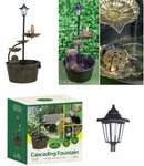 GardenKraft Cascading Fountain With 4 Lotus Leaves