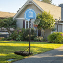 HOMCOM Adjustable Basketball Hoop Stand w/ Wheels and Weight Base Blue