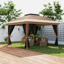Outsunny 3.6 x 3.6m Pop Up Gazebo with Netting and Wheeled Bag
