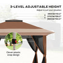 Outsunny 3.6 x 3.6m Pop Up Gazebo with Netting and Wheeled Bag