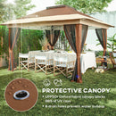 Outsunny 3.6 x 3.6m Pop Up Gazebo with Netting and Wheeled Bag
