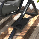 Outsunny Canopy Swing 2 Separate Relax Chairs w/ Handrails, Cup Holders Grey