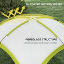 Outsunny Outdoor Gazebo Event Shelter Party Tent for Garden Green