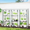 Outsunny 3 Tier Lean-to Mini Greenhouse with Plastic Cover, Clear