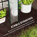 Outsunny 3 Tier Lean-to Mini Greenhouse with Plastic Cover, Clear