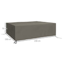 Outsunny Large Garden Set Square Cover Outdoor Furniture Waterproof Resist Fade