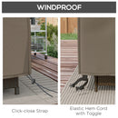 Outsunny Large Garden Set Square Cover Outdoor Furniture Waterproof Resist Fade