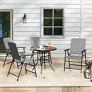Outsunny 4pcs Rattan Chair Foldable Garden Furniture W/ Armrest Grey