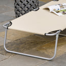 Outsunny Folding Chair Sun Lounger w/ Sunshade Garden Recliner Hammock