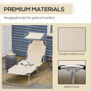 Outsunny Folding Chair Sun Lounger w/ Sunshade Garden Recliner Hammock