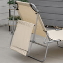 Outsunny Folding Chair Sun Lounger w/ Sunshade Garden Recliner Hammock