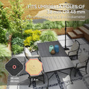 Outsunny Square Garden Parasol Base, Sand/Water Filled Parasol Stand, Black
