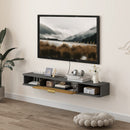 HOMCOM 140 cm Floating TV Unit with Storage Entertainment Media Console Grey