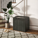 HOMCOM 107 L Plastic Storage Chest with Lock Hole and Handles