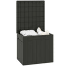 HOMCOM 107 L Plastic Storage Chest with Lock Hole and Handles