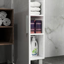HOMCOM Tall Storage Cabinet with Adjustable Shelves and Double Doors