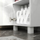 HOMCOM Tall Storage Cabinet with Adjustable Shelves and Double Doors