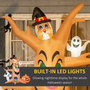 HOMCOM Halloween Inflatable Haunted Tree with Ghosts & Owl 8' 240cmLED Light