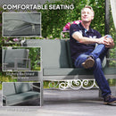 Outsunny 4 Pieces Wooden Garden Furniture Set With Cushions