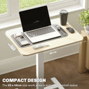 Vinsetto Standing Desk Sit Stand Desk with 4 Rolling Wheels, Natural