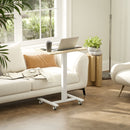 Vinsetto Standing Desk Sit Stand Desk with 4 Rolling Wheels, Natural