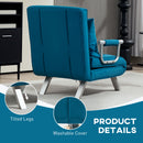 HOMCOM Single Folding 5 Position Convertible Sleeper Chair Bed