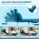 HOMCOM Single Folding 5 Position Convertible Sleeper Chair Bed