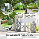 Outsunny Wooden Garden Bench Outdoor Loveseat with High Back, Grey