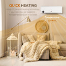 HOMCOM 1000W/2000W Wall Downflow Heater 10-49°C Temperature w/ Timer Remote