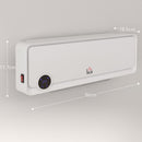 HOMCOM 1000W/2000W Wall Downflow Heater 10-49°C Temperature w/ Timer Remote