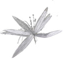 Christmas Sparkle Super Flower Decoration Glitter 45cm in Silver