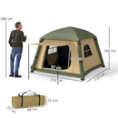 Outsunny Inflatable Camping Tent, Easy Setup 2 Man Tent