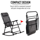 Outsunny Rocking Chair Folding - Grey