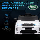 AIYAPLAY Land Rover Licensed Kids Electric Car w/ Remote Music - White
