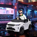 AIYAPLAY Land Rover Licensed Kids Electric Car w/ Remote Music - White