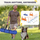 PawHut 7-Piece Dog Agility Equipment, Obstacle Training Course Kit, Orange