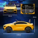 AIYAPLAY Mercedes-AMG CLA 45 Licensed 12V Ride on Car w/ Music - Yellow