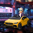 AIYAPLAY Mercedes-AMG CLA 45 Licensed 12V Ride on Car w/ Music - Yellow