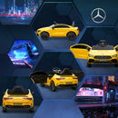 AIYAPLAY Mercedes-AMG CLA 45 Licensed 12V Ride on Car w/ Music - Yellow