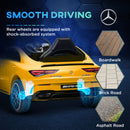 AIYAPLAY Mercedes-AMG CLA 45 Licensed 12V Ride on Car w/ Music - Yellow