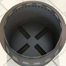 Outsunny 48.5cm Smokeless Wood Burning Firepit Metal Fire Pit, Dark Grey